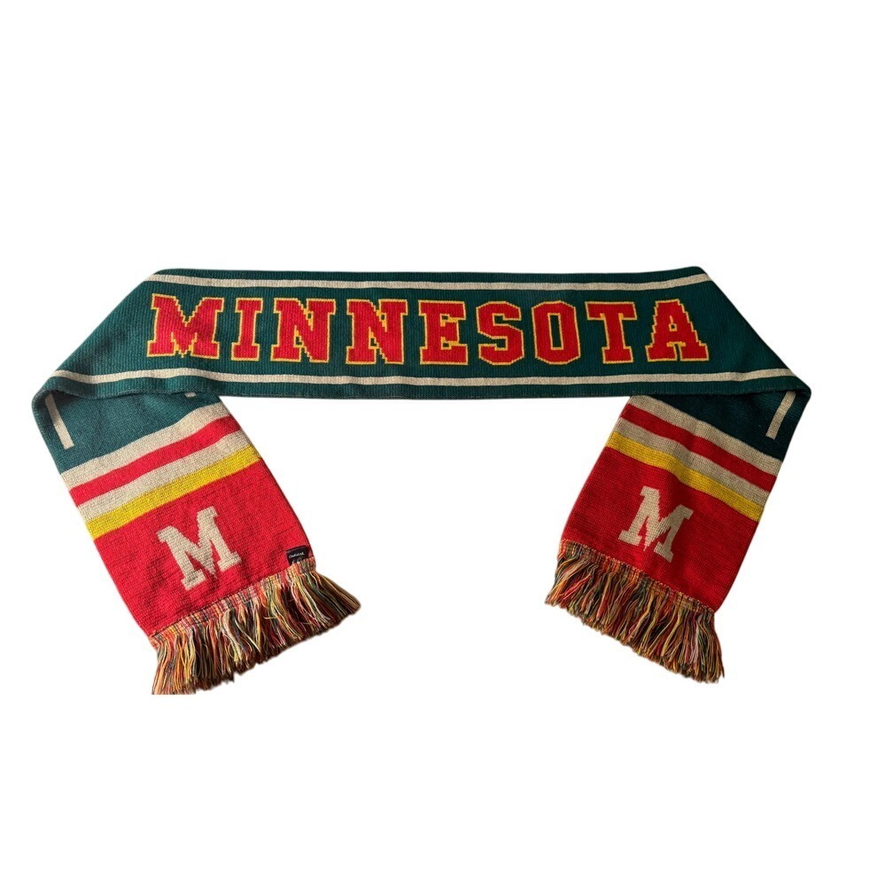 Minnesota Scarf Knit‎ Winter Fan Gear Red Green "M" College University